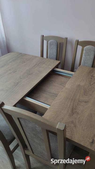 Zestaw jadalniany stół rozkładany 6 krzeseł Koszalin sprzedam