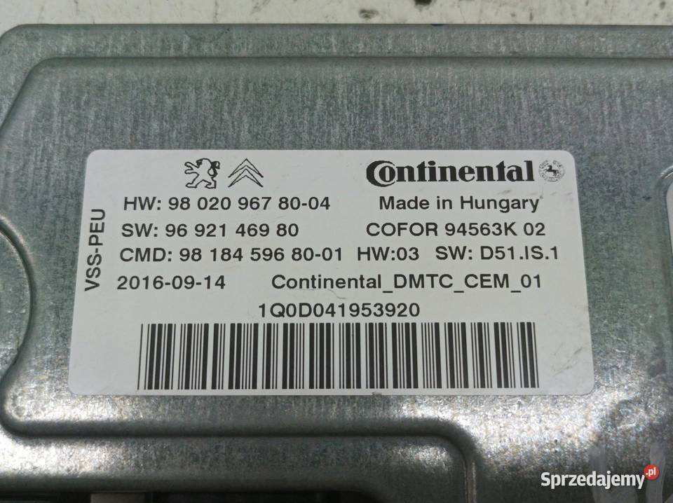MODUŁ START STOP 9802096780 Citroen C4 Cactus I