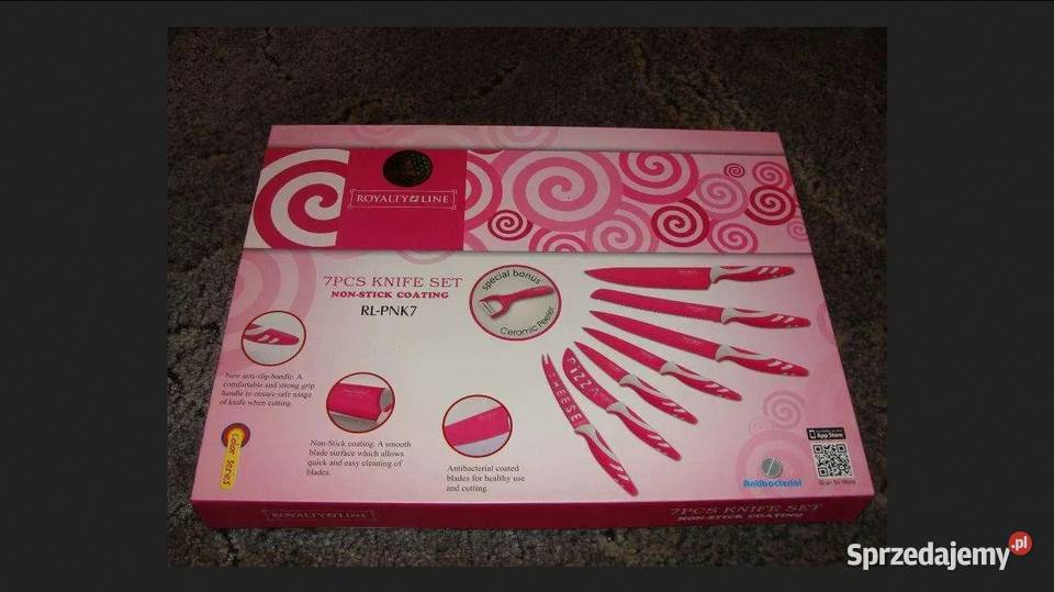 Zestaw komplet 7 noży obieraczka ceramiczne Ręczne