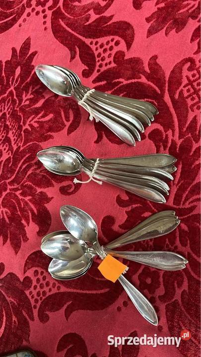 Platerowe łyżeczki Sygnowane punce Komplet 6 Gdańsk