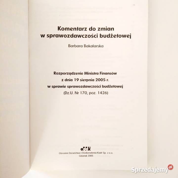 Rozporządzenie MF z dnia 19 sierpnia 2005 r w Łódź sprzedam