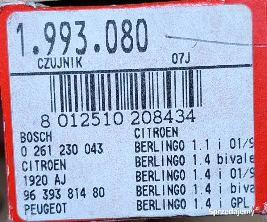 CZUJNIK PODCIŚNIENIA PSA BERLINGO 11i 14i 16 C2 Mielęcin