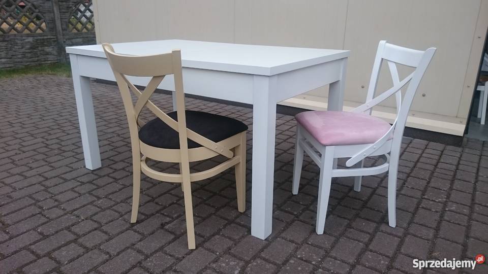 Krzesło fotelik krzyżak prowansalskie białe Stoły, krzesła, biurka zachodniopomorskie Szczecin