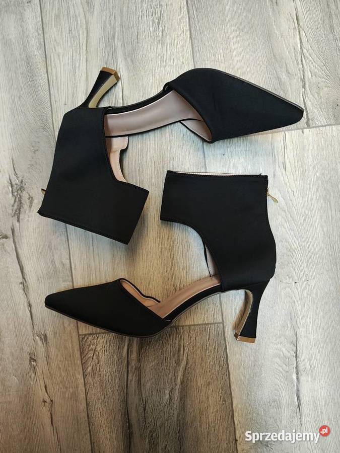 42 Czarne zmysłowe czółenka wieczorowe NOWE Kraków
