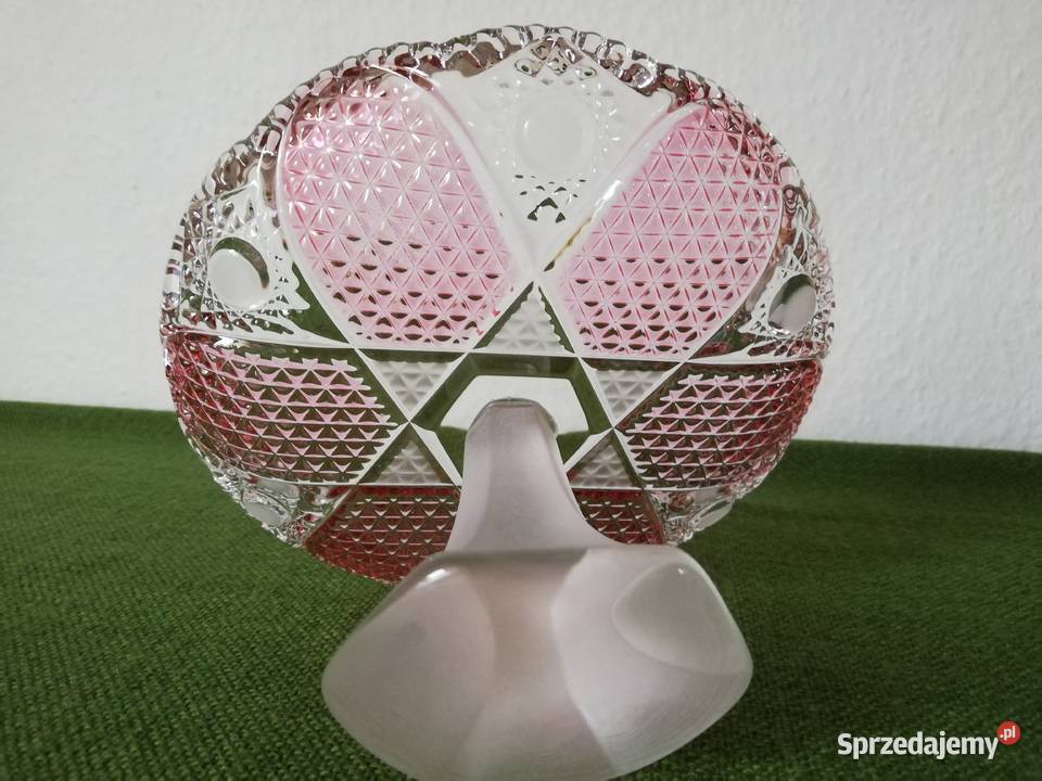 Paterka różowa na nóżce Porcelana i szkło Gorlice