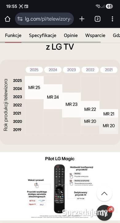 Pilot LG Magic MR25GB małopolskie Oświęcim sprzedam