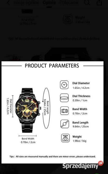 Zegarek z mechanizmem kwarcowym Warszawa