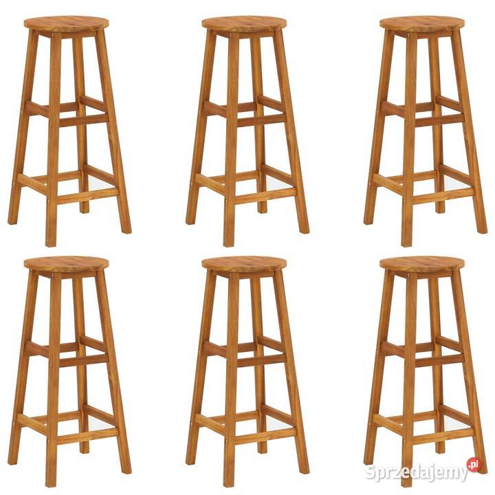 vidaXL Stołki barowe 6 lite drewno Warszawa