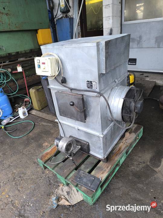 Piec nadmuchowy nagrzewnica olejowa drewno hala Opole