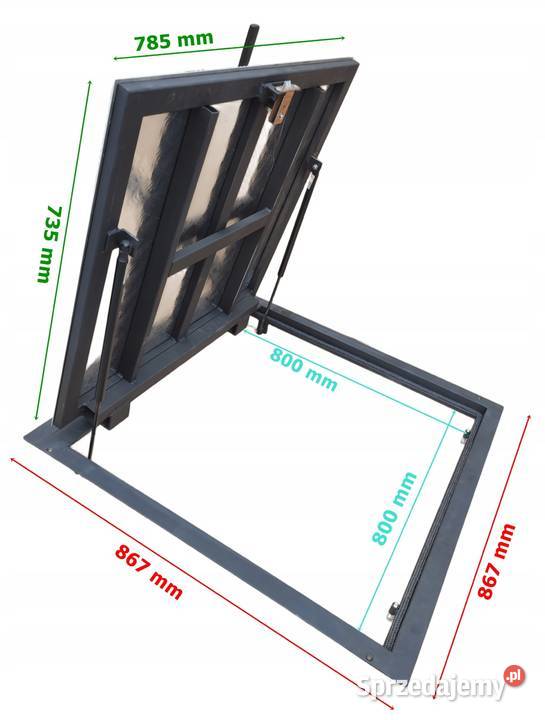 WŁAZ DO PIWNICY podłogowy rewizyjny wejście czarny Skawina