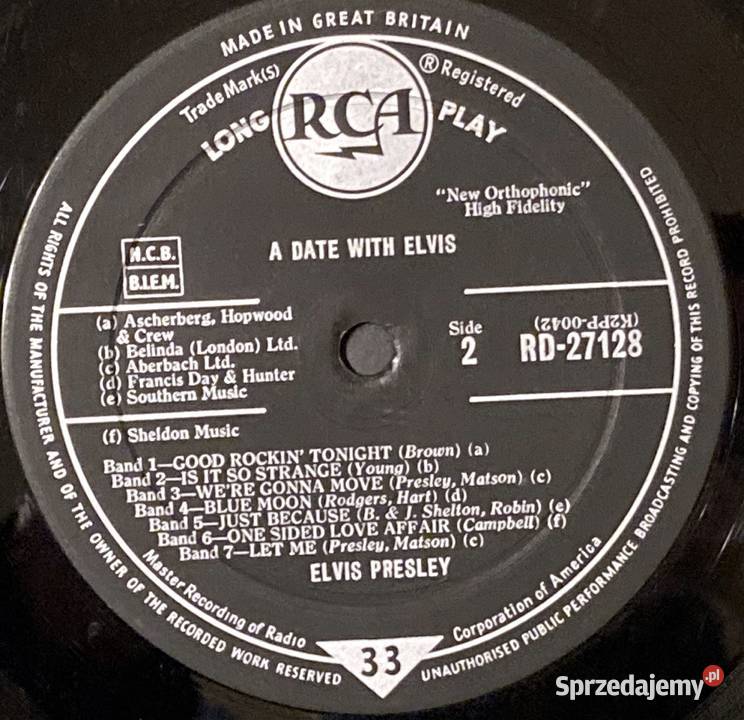 Elvis Presley A Date With Elvis pop Szczecin