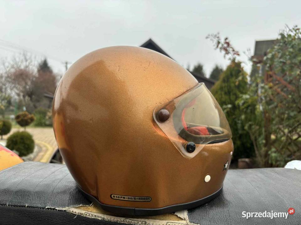 Kask motocyklowy z epoki PRL WSK MZ CZ Jawa Piszczac