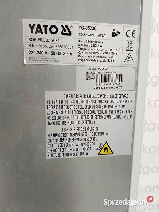 Szafa mroźnicza YG05230 Wrocław