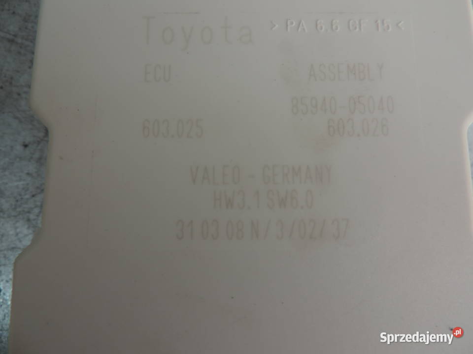 MODUŁ WYCIERACZEK TOYOTA AVENSIS T25 8594005040 Rok produkcji 2008 Nowy Sącz