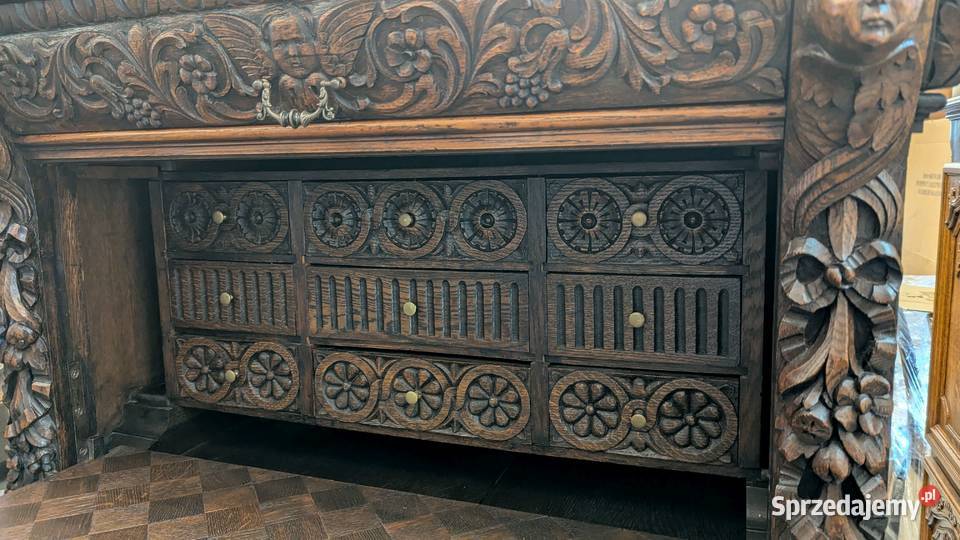 Unikalna dębowa szafkasekretera Dąbrowa Górnicza