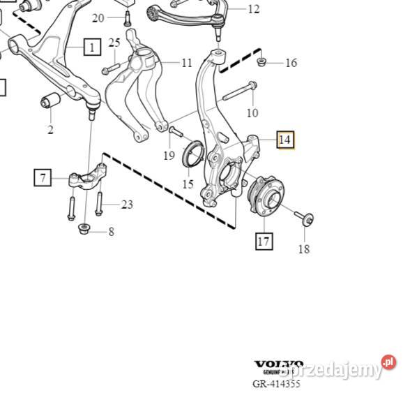 VOLVO XC60 XC90 II prawa zwrotnica zawieszenia sprzedam