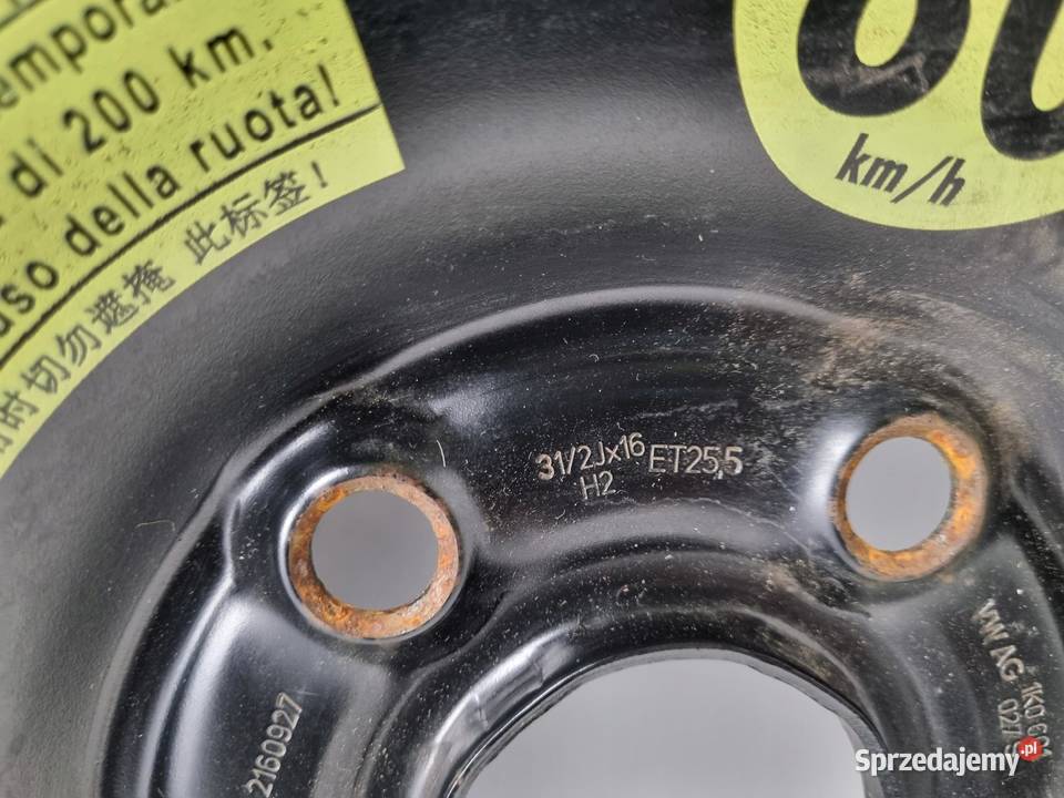 KOŁO ZAPASOWE DOJAZDOWE Audi Seat Vw Golf VI Samochodowe Rudka