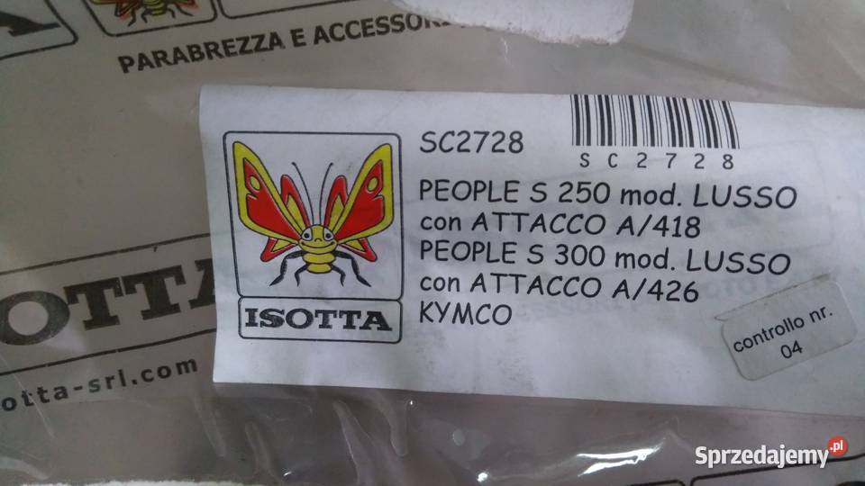SZYBA OWIEWKA ISOTTA Kymco People S 250cc 125 Bielsk Podlaski sprzedam