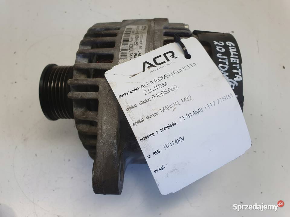 ALTERNATOR Alfa Romeo Giulietta 20 JTDM 51884351 Chełm