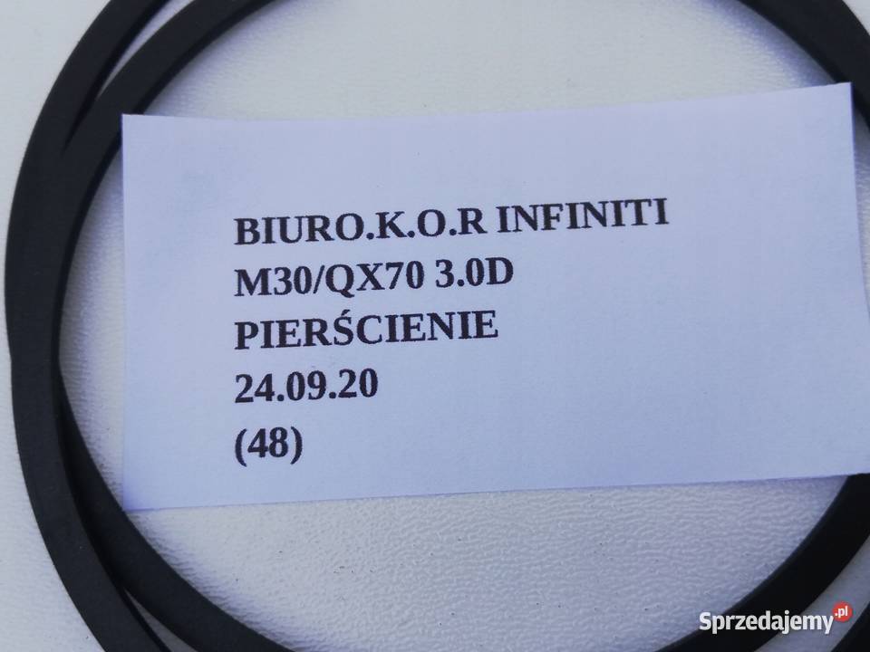 PIERŚCIENIE TŁOKOWE KPL INFINITI Q70 30D M30d sprzedam