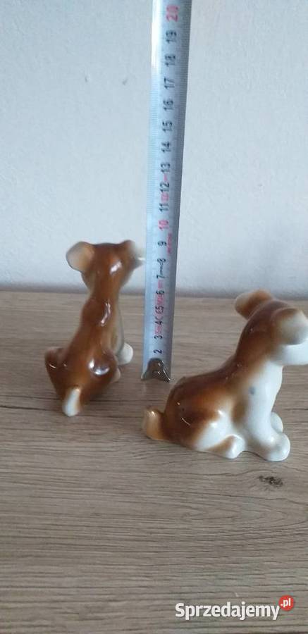 Porcelanowe pieski sygnowane Płonne Przedbórz sprzedam