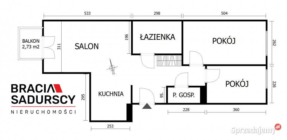 Mieszkanie 6262m2 3pokojowe Kraków