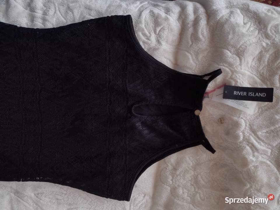 XXS32 RIVER ISLANDCzarnadługa sukienka Kraków sprzedam