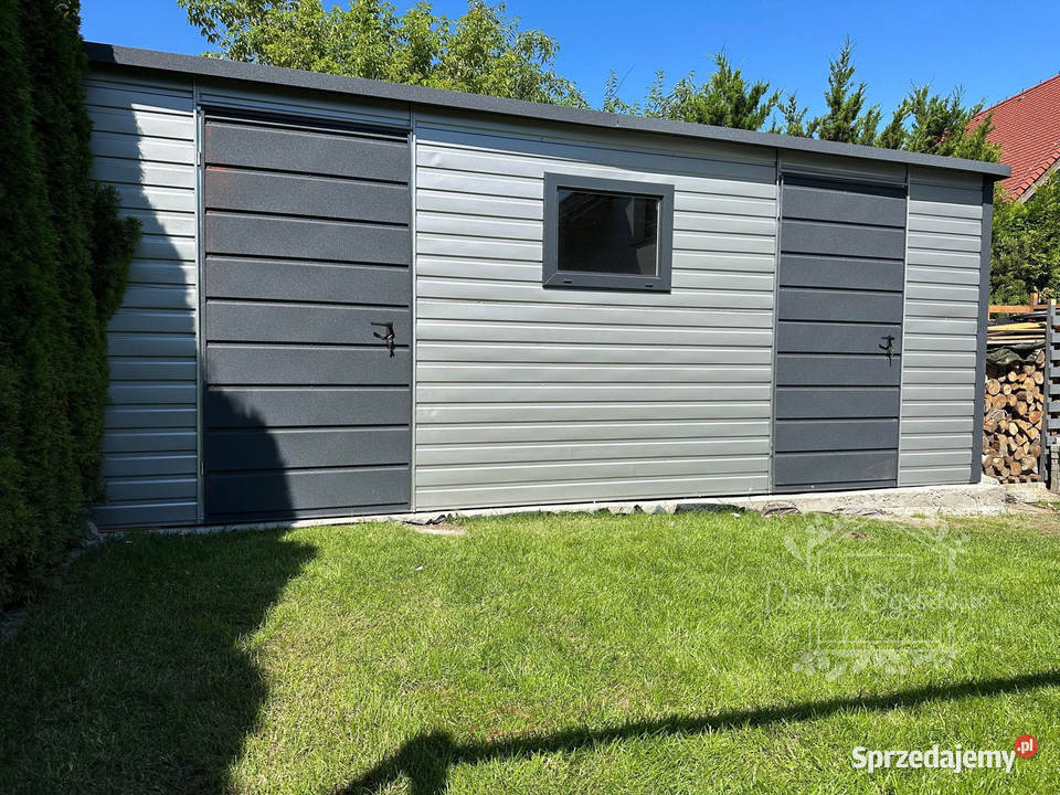 SCHOWEK DOMEK OGRODOWY 6m x 2m spad tył drzwi 2x pomorskie Chojnice