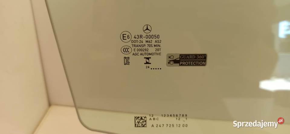 MERCEDES W247 SZYBA DRZWI PRAWY PRZÓD 2024