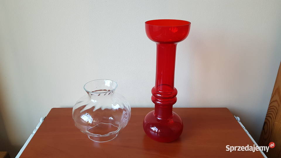 Lampa wodna świecznik Ząbkowice kolorowe szkło Antyki, Sztuka, Kolekcje