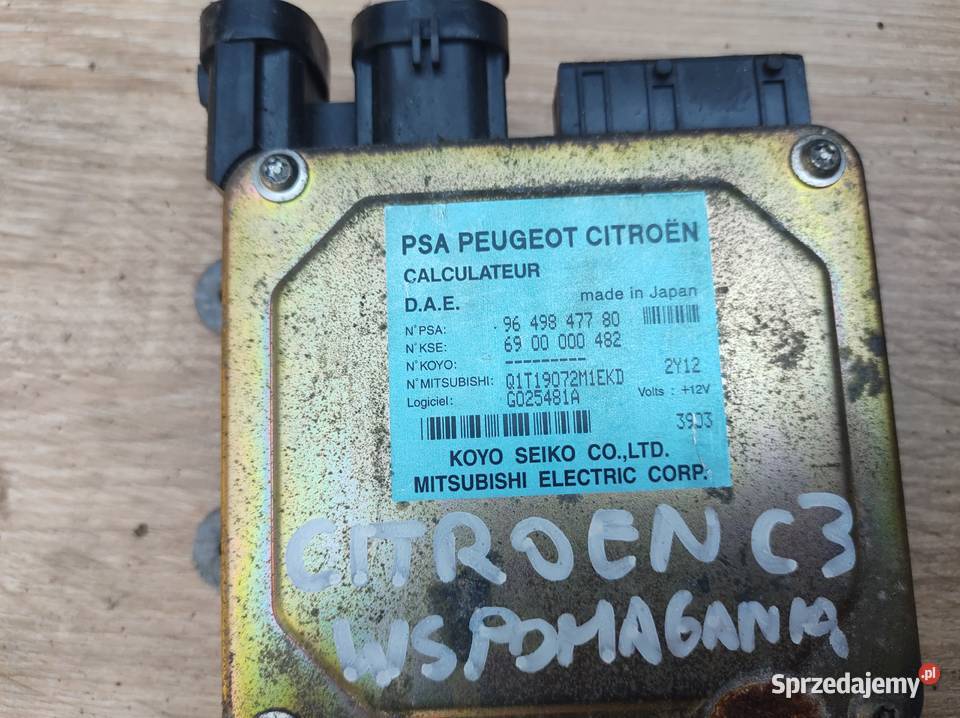 CITROEN C3 moduł wspomagania 9649847780 Motoryzacja świętokrzyskie Kielce