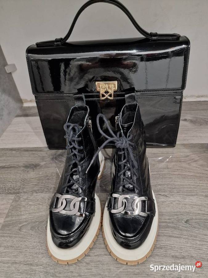 Botki Czarny Lakier 36 Żywiec