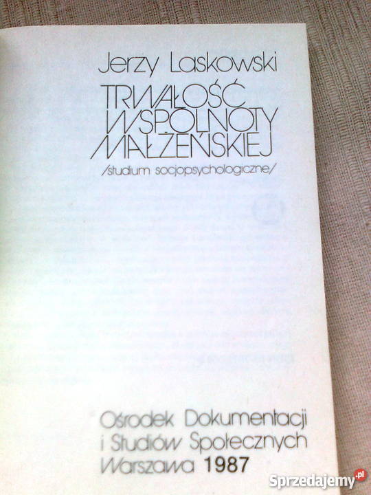 Trwałość wspólnoty małżeńskiej Jerzy Laskowski mazowieckie Warszawa