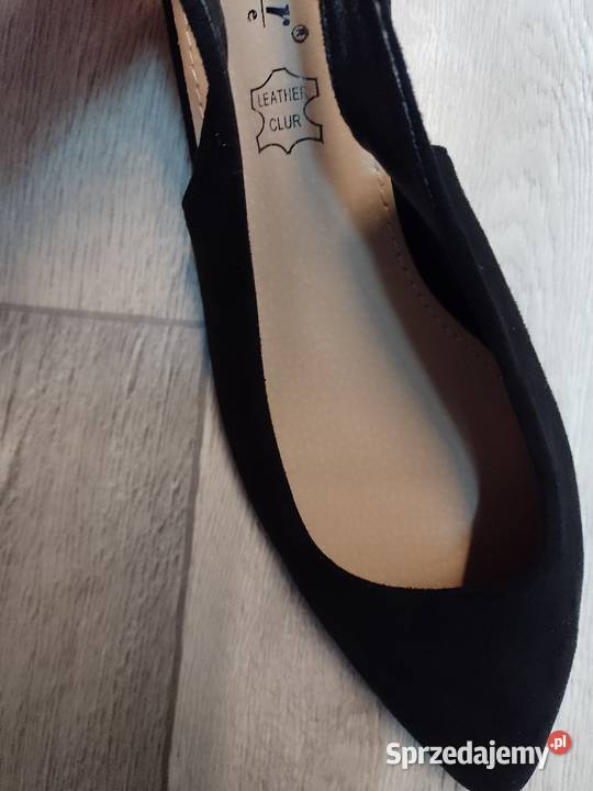 40 Czarne niskie czółenka baleriny wieczorowe z Czółenka Kraków sprzedam