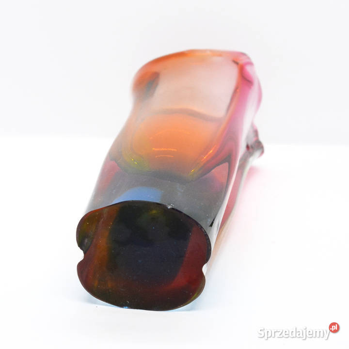 Barwny wazon proj J Rozinek Borskie Sklo lata 60 Porcelana i szkło mazowieckie Warszawa