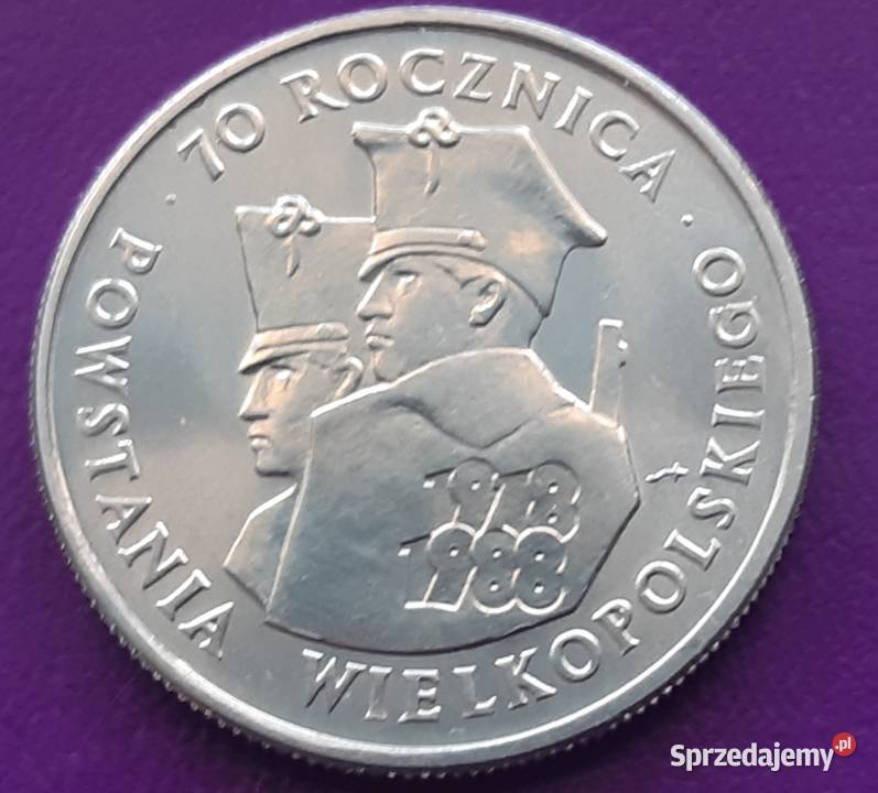 Moneta PRL 100 ZŁOTYCH 1988 70 Rocznica Pruszków