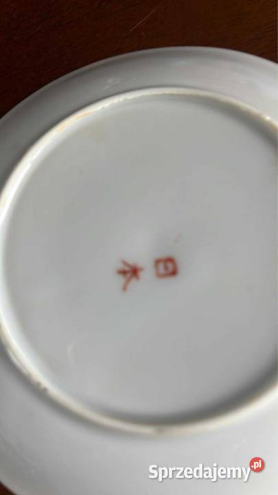 Talerzyk japoński z gejszą Opalizowana porcelana