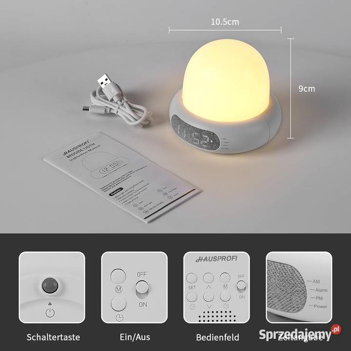 Hausprofi Budzik Lampka nocna LED RGB odliczanie kujawsko-pomorskie