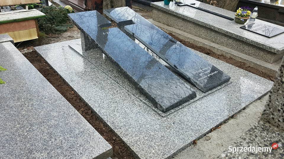Nagrobek podwójny ziemny impalastrzegomski z Świdnica sprzedam
