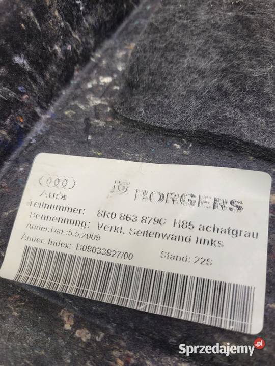 BOCZEK BAGAŻNIKA LEWY AUDI Q5 8R 8R0863879C Przystajń