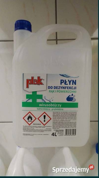 Płyn do dezynfekcji rąk i powierzchni Plak 4l wirusobójczy