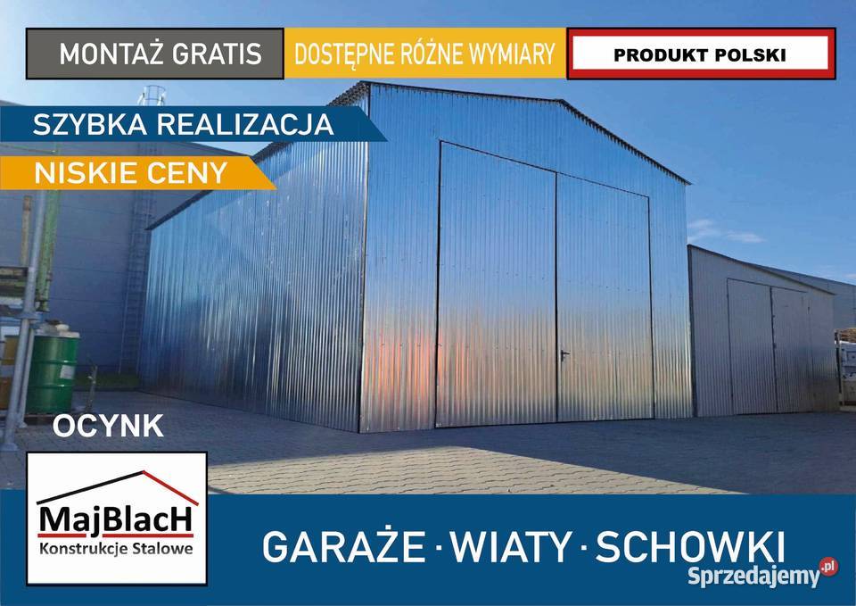 Blaszak Ocynk Wiata Hala Magazyn Garaże Profil 350zł/m2