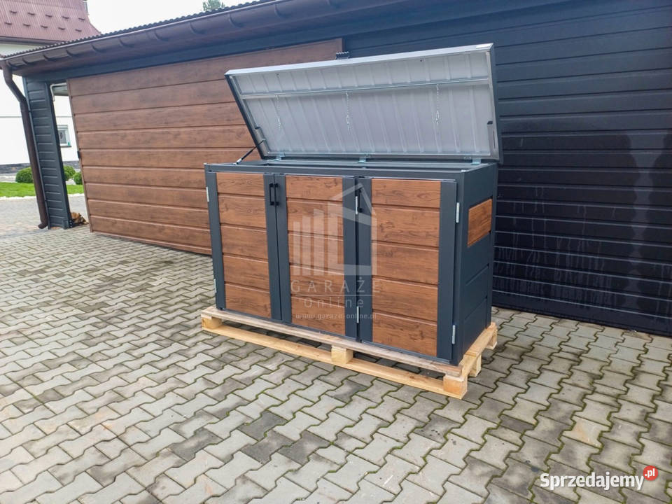 Zabudowa koszy na śmieci wiata obudowa