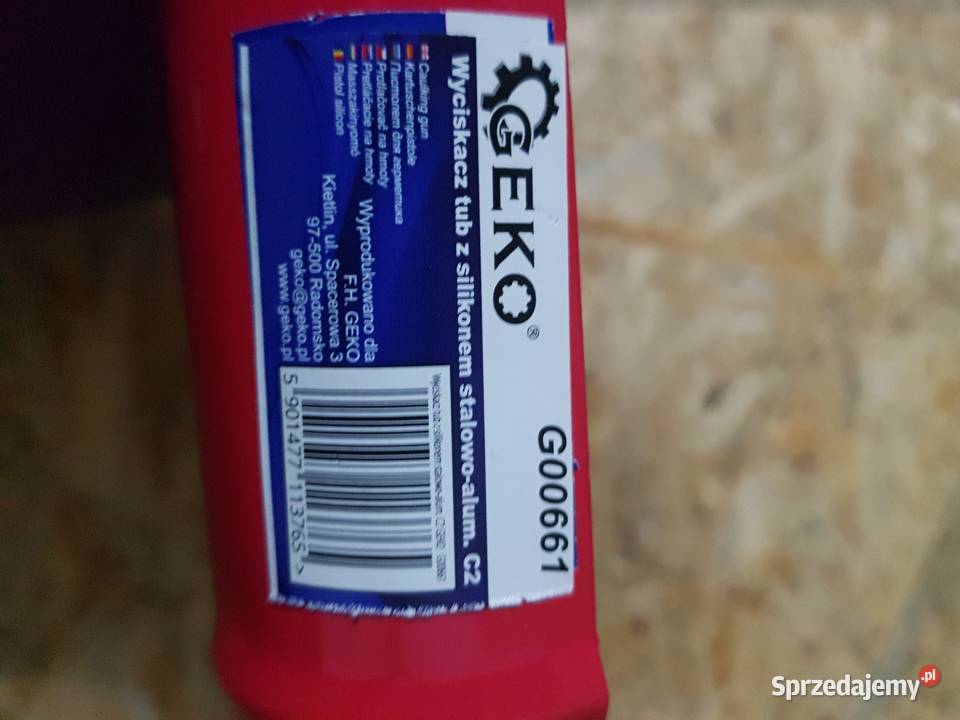 WYCISKACZ TUB SILIKONEM STALOWOALU PISTOLET GEKO Głogowa