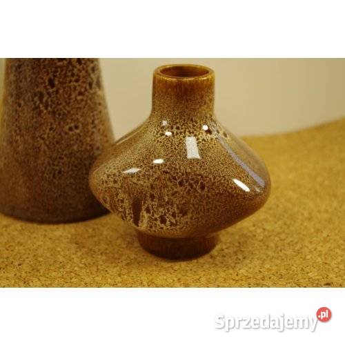 Komplet dwóch wazonów ceramicznych retro sprzedam