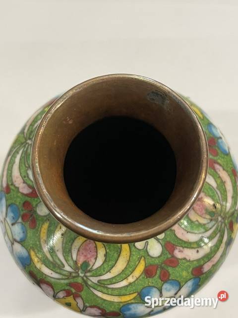 Wazon cloisonn ręcznie zdobiony Chiny lata 7080 małopolskie Kraków