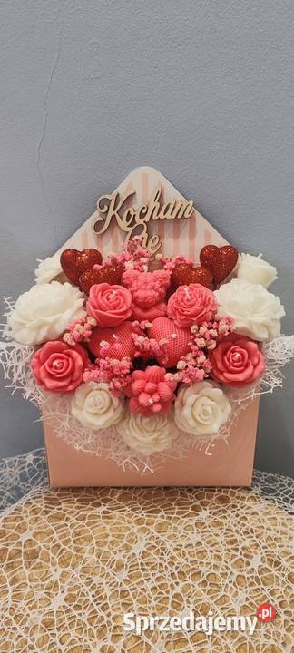 Flower Box Walentynki naturalny wosk sojowy Dekoracje świąteczne Wyszków