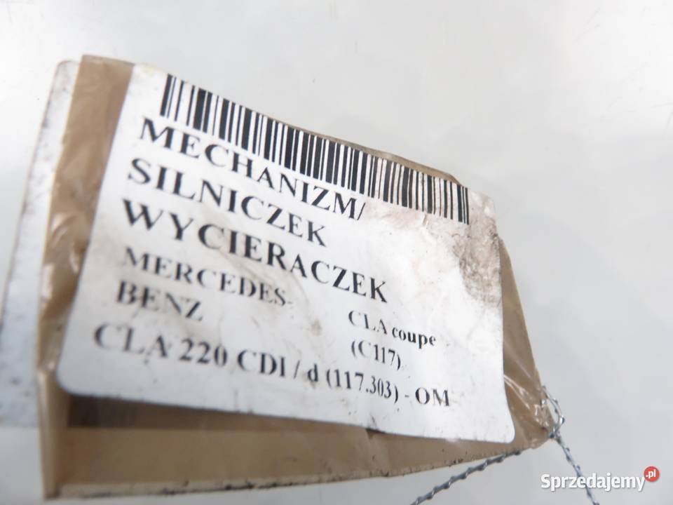 MECHANIZM WYCIERACZEK MERCEDES CLA coupe C117 Mechanizmy wycieraczek