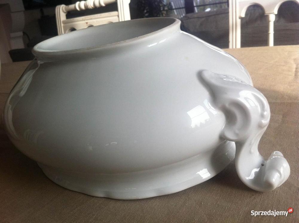 Stara waza sygnowana KPM biała Porcelana i szkło