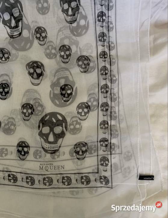 Apaszka czaszki biały Nisko